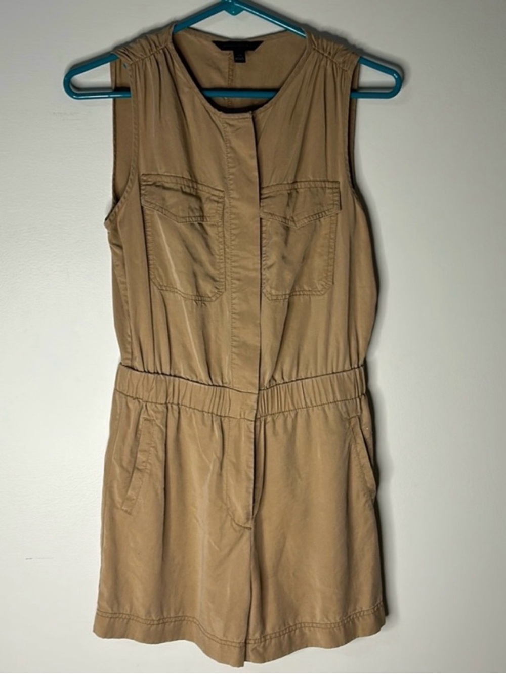 Banana Republic Tan Sleeveless Utility Romper